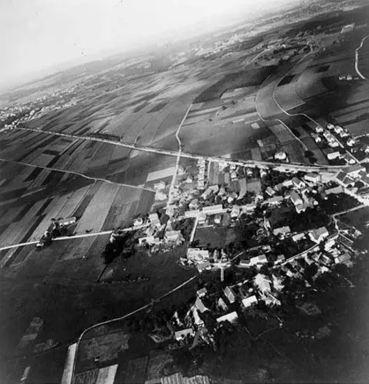 A photo of the landscape of a part of Germany as seen from above.