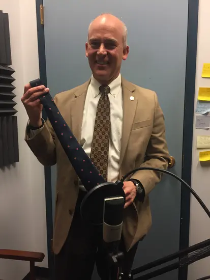 Chris Browne with ejection tie. 